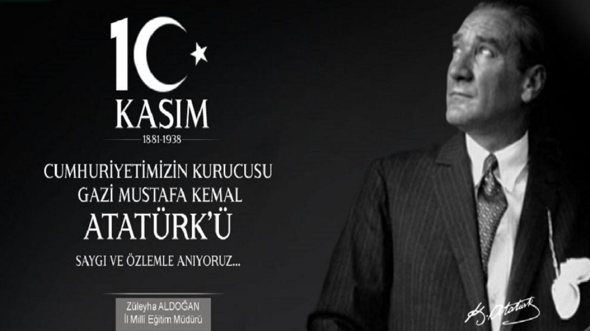 İl Millî Eğitim Müdürümüz Züleyha ALDOĞAN'ın 10 Kasım Atatürk'ü Anma Günü Mesajı